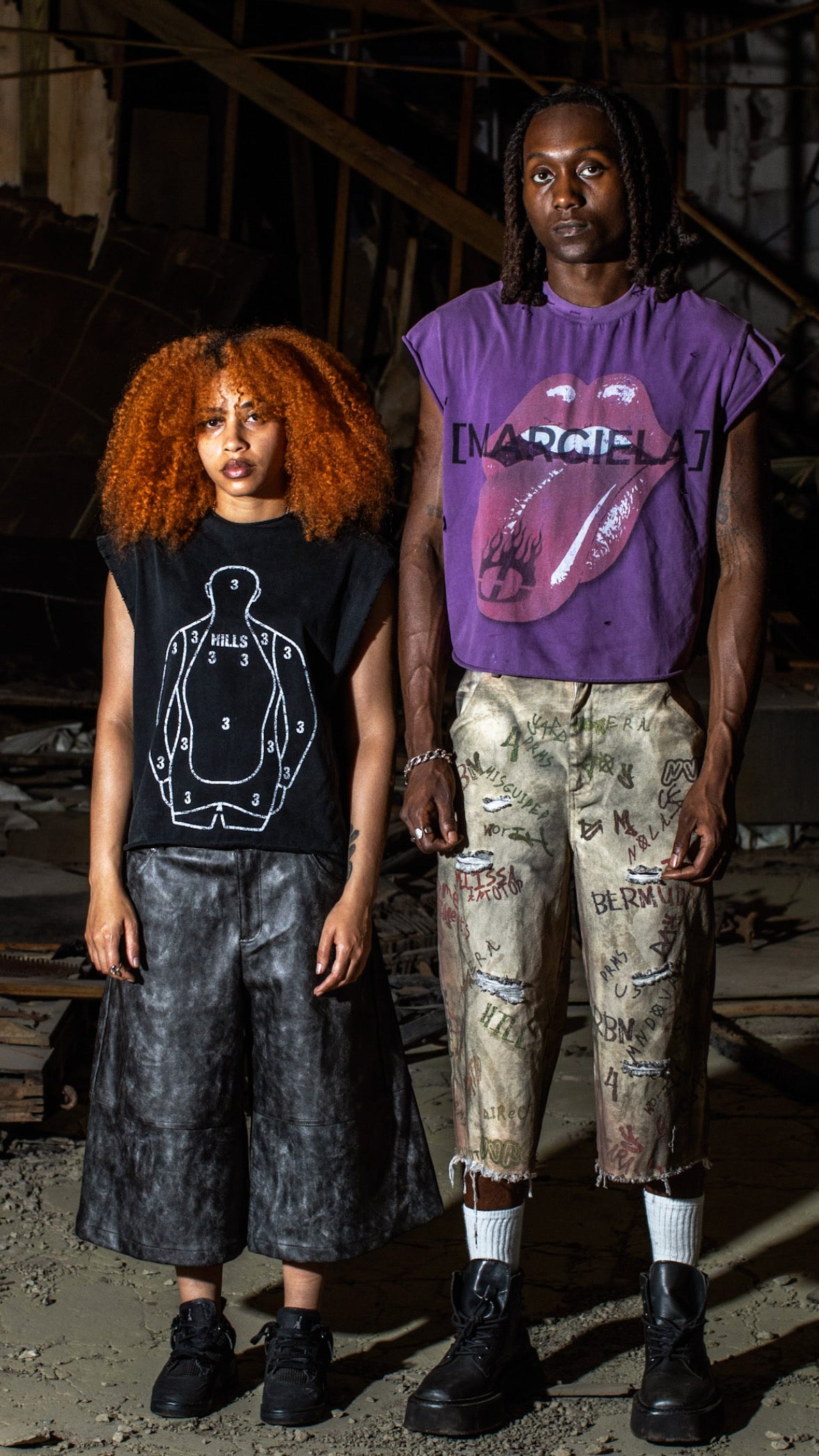 The Rolling Stones cutoff + PerfectAim sleeveless tank
