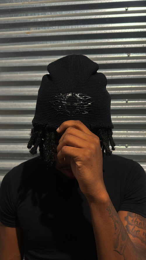 "ONYX" Waffle Knit Skull Cap